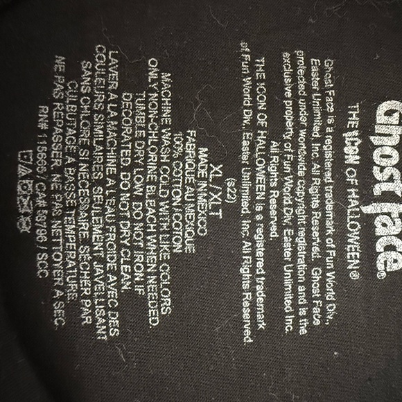 Ghost Face Shirt Mens XL Black Is This A Scary Movie Scream VHS Horror Halloween - Picture 5 of 5